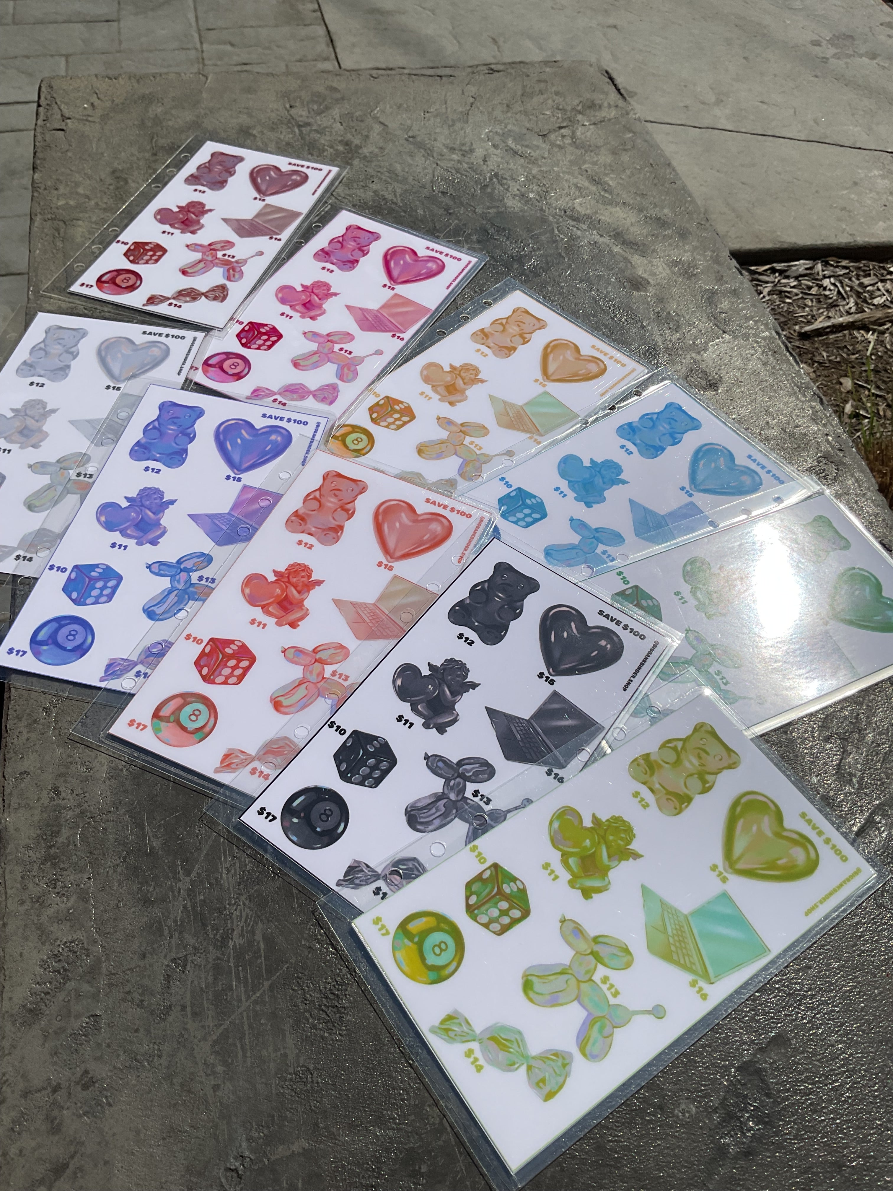 Gummy Bear $1000 savings challenge Bundle Cash Envelopes